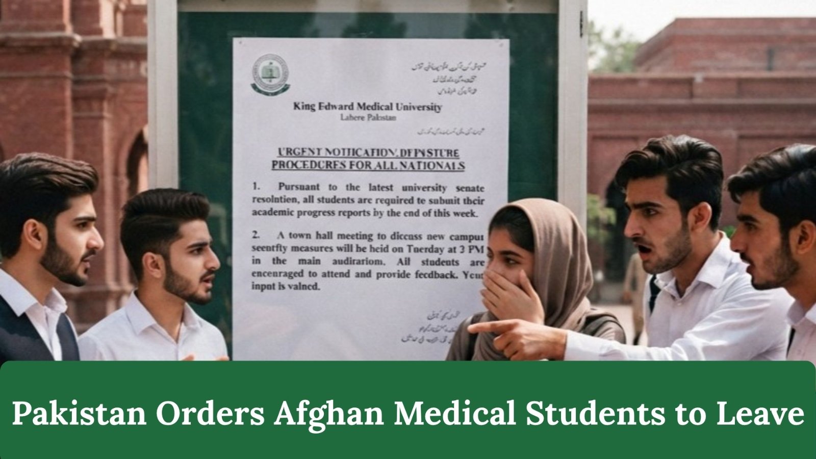 Academic Shock: Pakistan Orders Afghan Medical Students to Leave Amid Strained Ties, Sparking Global Outrage